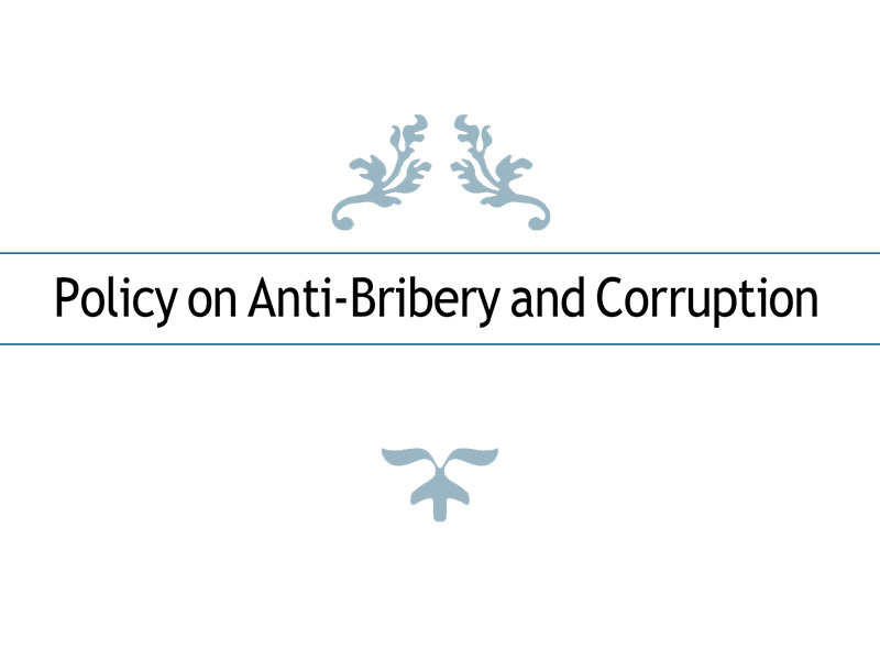 Policy on Anti-Bribery and Corruption